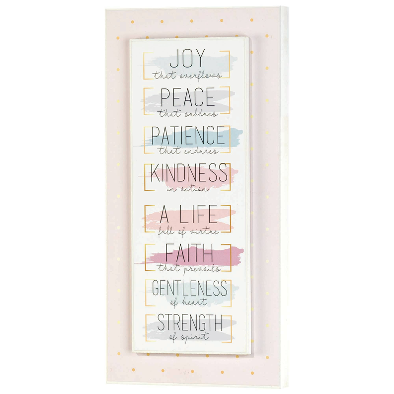 Stacked Wall Plaque Joy Peace Patience