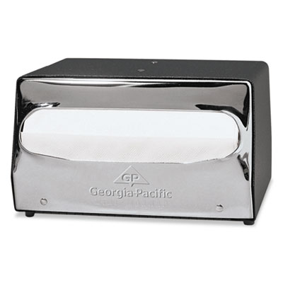 Dixie Countertop Napkin Dispenser - Full Fold Dispenser - 255 x Napkin - 5.9" Height x 7.9" Width x 11.5" Depth - Steel - Black