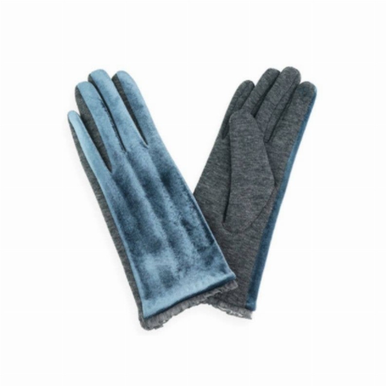 Velvet Lace Trim Gloves