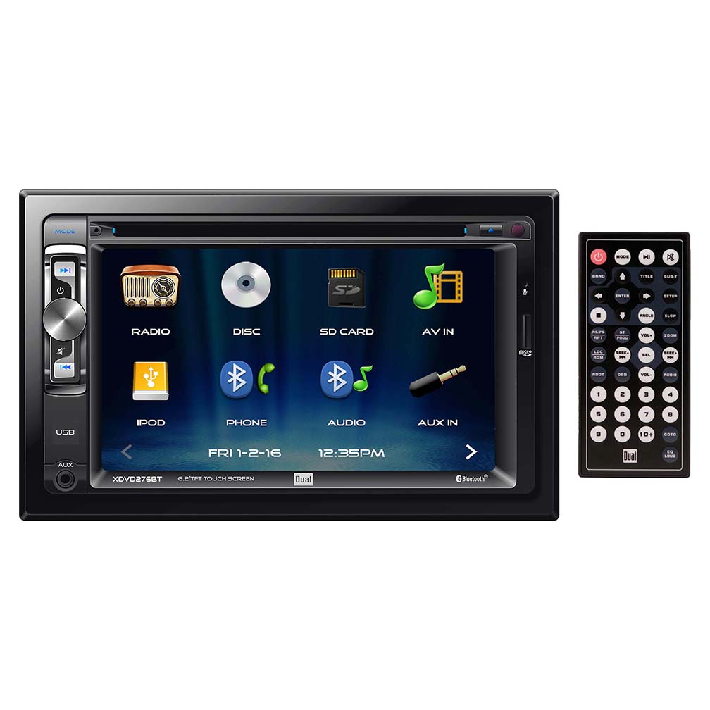 Dual [[ 2Din 6.2In LCD Dvd Touchscreen