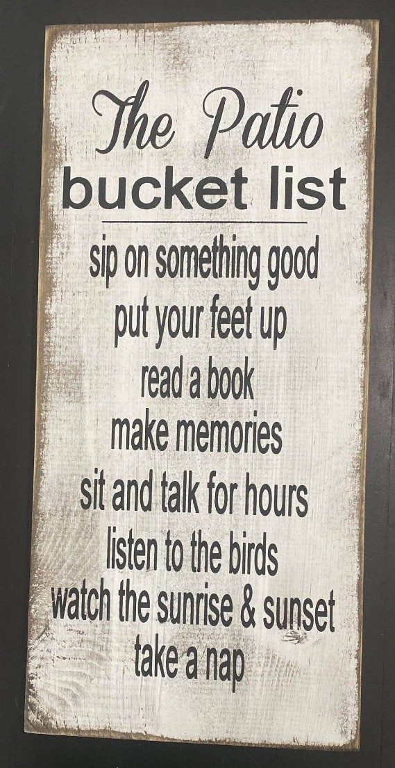 Patio Bucket List