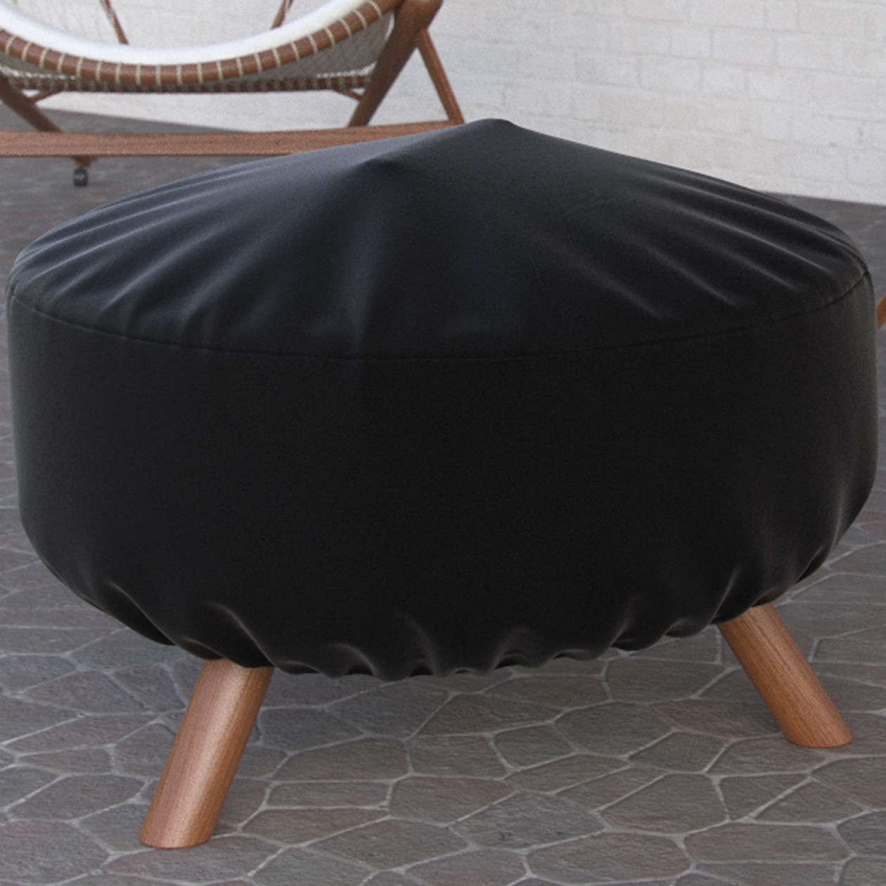 Dura Covers Fade Proof Two Tone 44" Heavy Duty Round Fire Pit Cover - Durable and Water Resistant Firepit Cover, Large