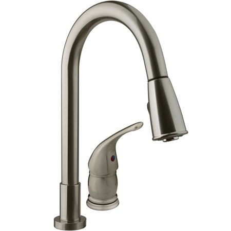Pull-Down RV Kitchen Faucet - Brushed Satin Nickel