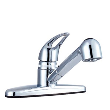Non-Metallic Pull-Out RV Kitchen Faucet - Chrome Polished