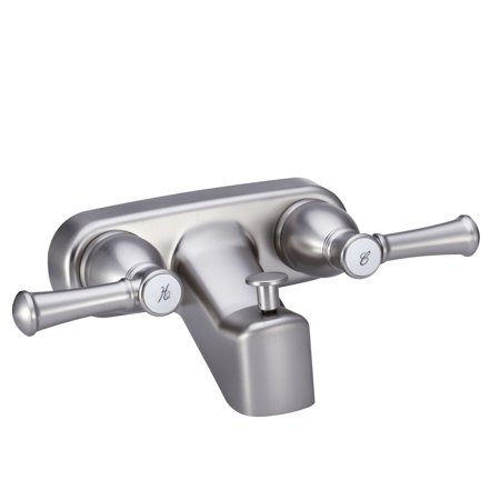 Designer RV Tub & Shower Diverter Faucet - Brushed Satin Nickel