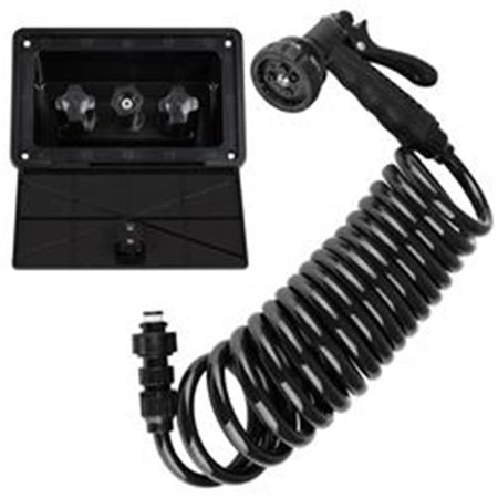 RV Exterior Quick Connect Spray Box Kit-Black