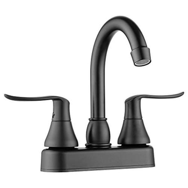 Elegant Arc Spout RV Bar Faucet - Matte Black