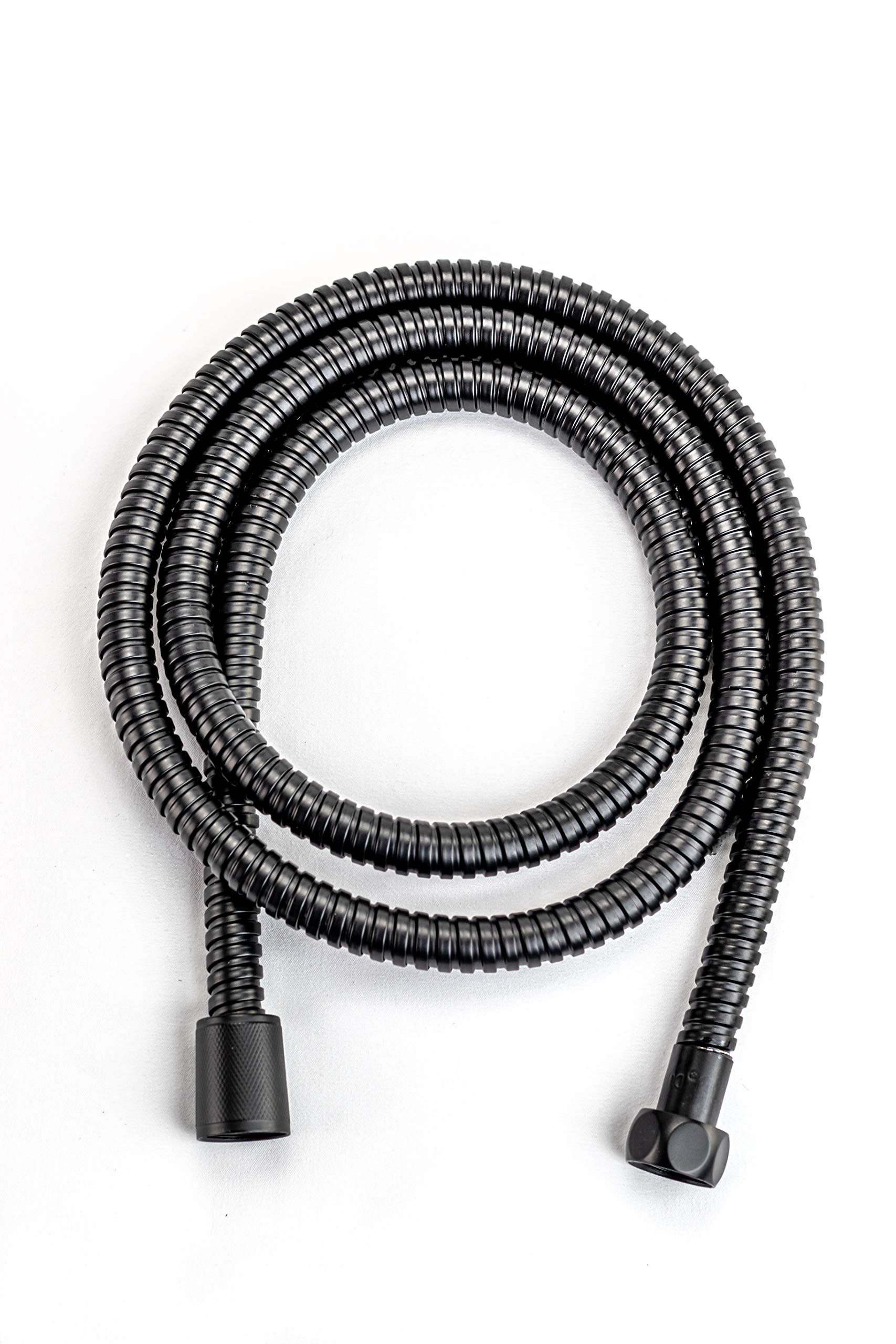 60IN STAINLESS STEEL RV SHOWER HOSE  MATTE BLACK