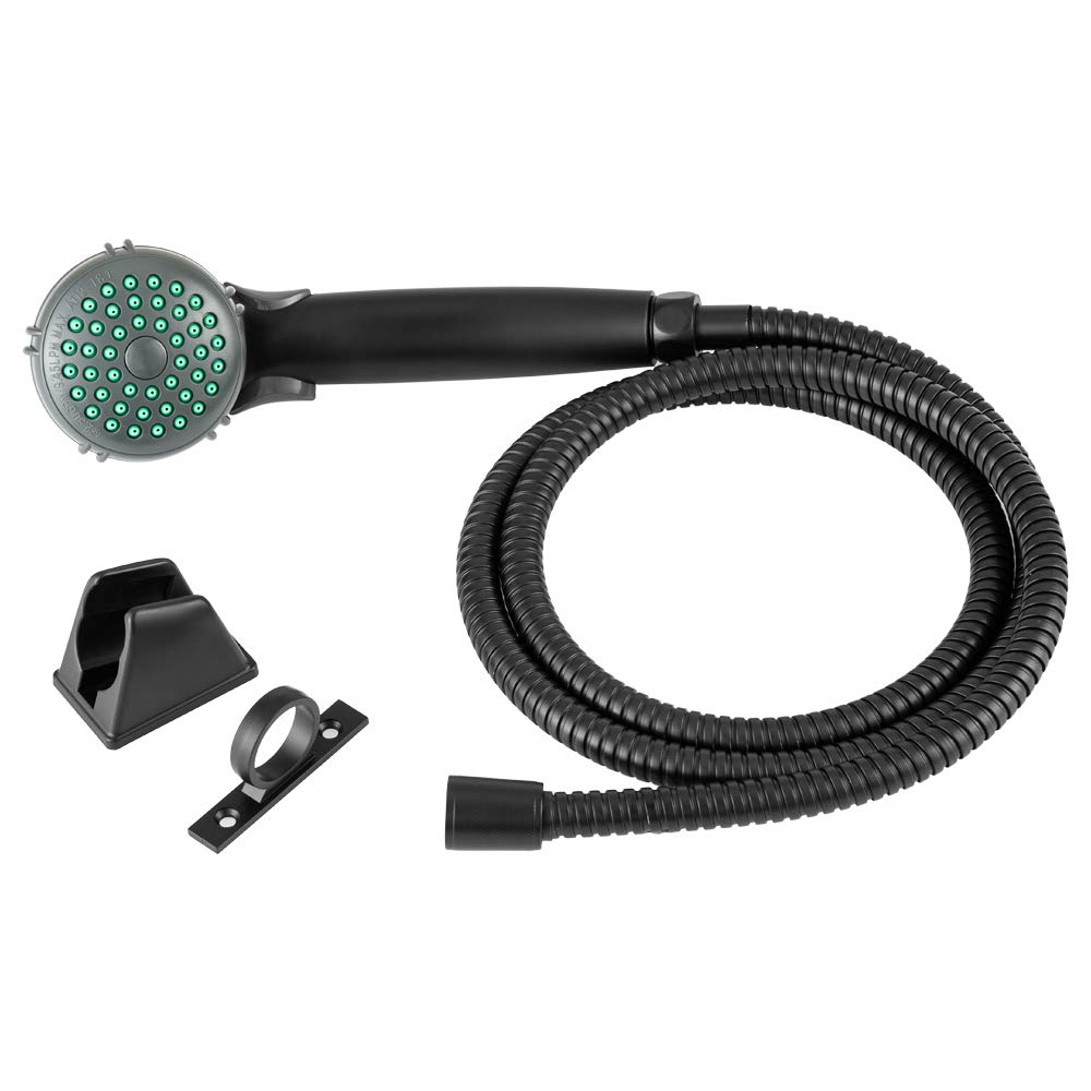 RV SINGLE FUNCTION SHOWER WAND & HOSE KIT  MATTE BLACK