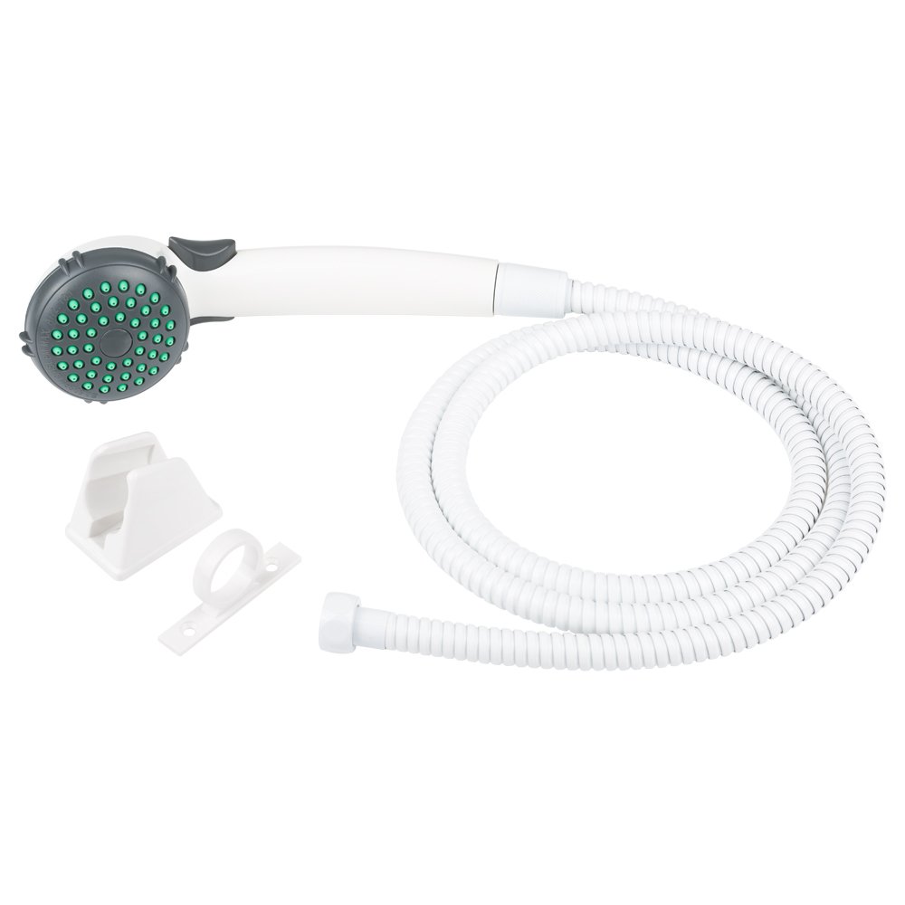 RV SINGLE FUNCTION SHOWER WAND & HOSE KIT  WHITE