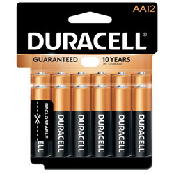 Duracell Coppertop AA Alkaline Battery,12P