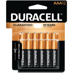 Duracell Coppertop AAA Alkaline Battery,12