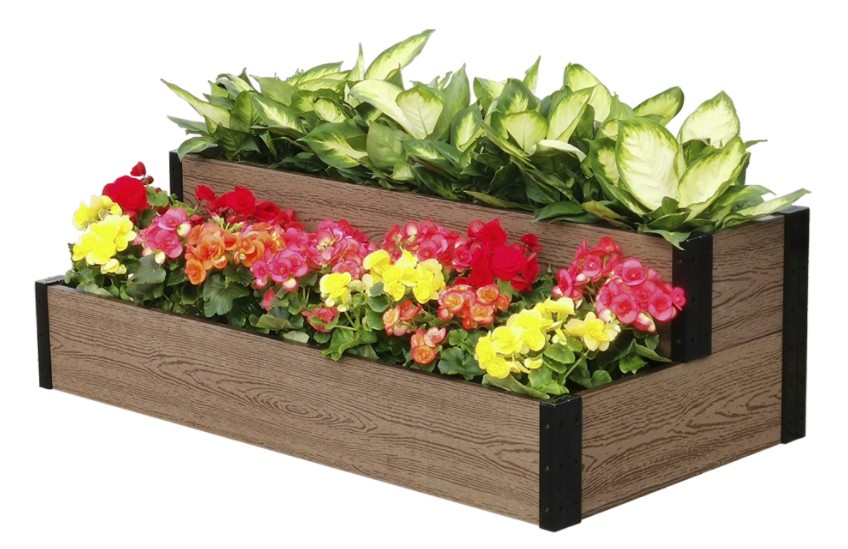 Cascade Wallside Garden Bed 45" L x 24"/12" W x 7"/14" H