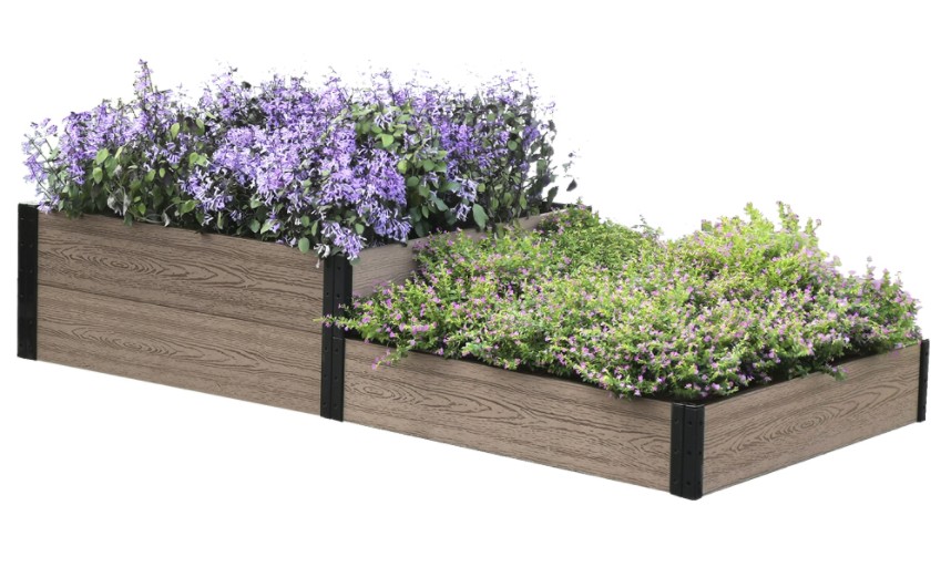 Terraced Raised Garden Bed 36" L x 74"/38 W x 7"/14" H