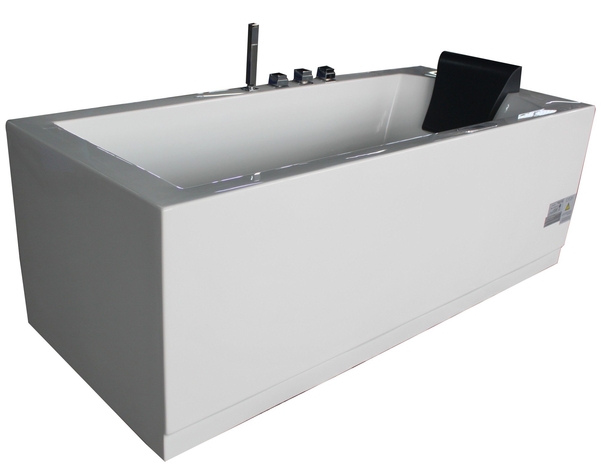 EAGO AM154ETL-L5 5 ft Acrylic White Rectangular Whirlpool Bathtub w Fixtures