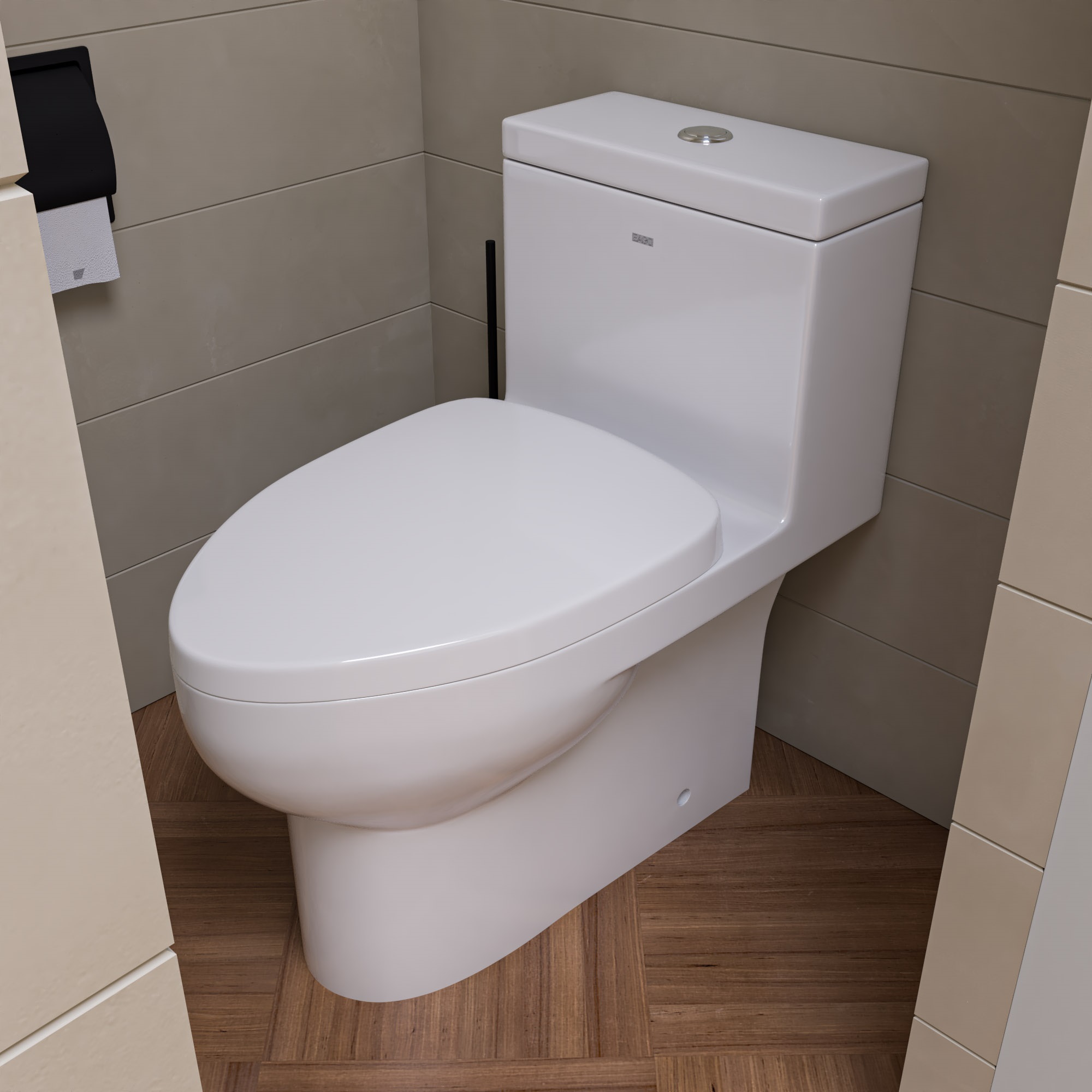 Eago TB359 Dual Flush One Piece Eco-Friendly High Efficiency Low Flush Ceramic Toilet