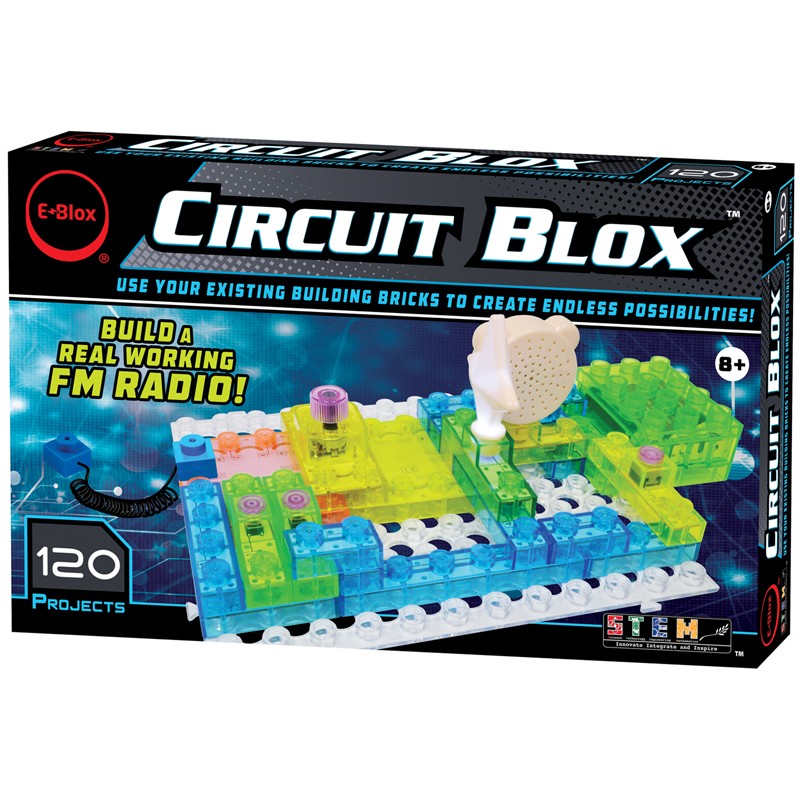 Circuit Blox 120, Circuit Board Building Blocks, 49 Pieces