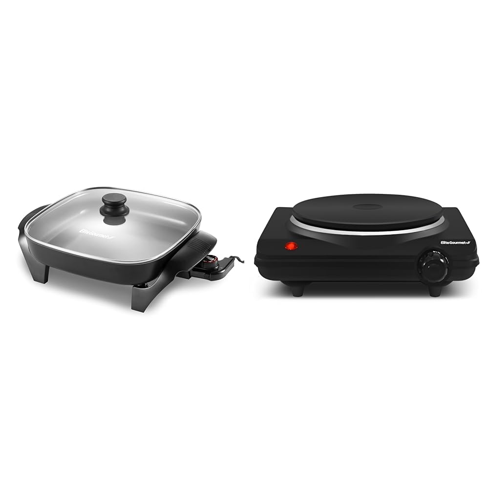 ELITE GOURMET EG2212 12X12  ELECTRIC SKILLET HEALTHY CERAMIC