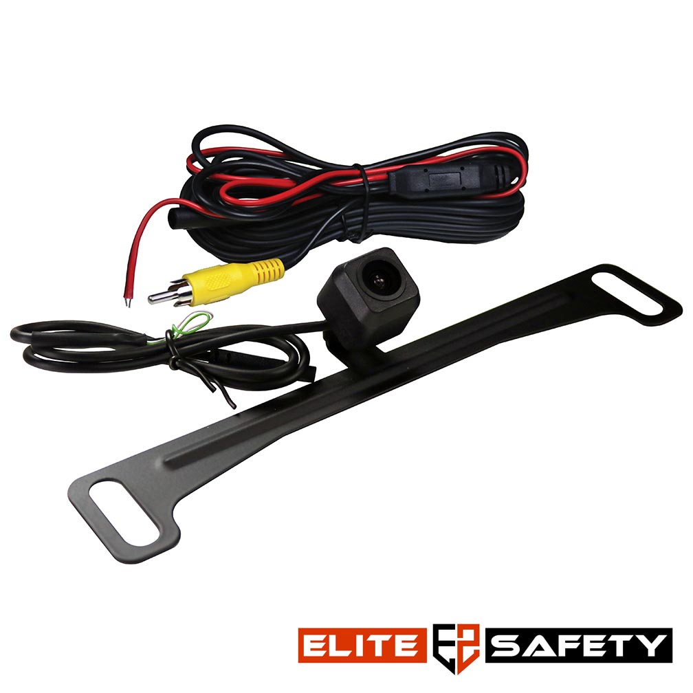 Elite Safety License Plate Camera Black