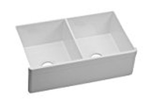 33X9 0 Hole Double Bowl Fireclay Undercounter Kitchen SINK