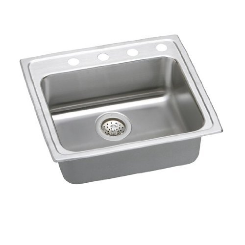 25" x 21" x 5-1/2" 3 Hole 1 Bowl ADA Stainless Steel Sink