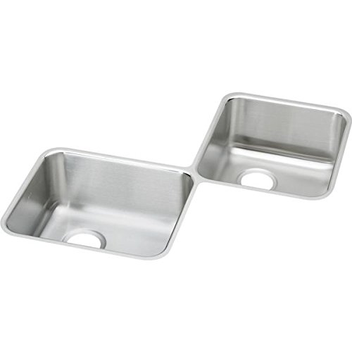 32 X 32 Double Bowl Undercounter Corner Stainless Steel Sink Lustertone