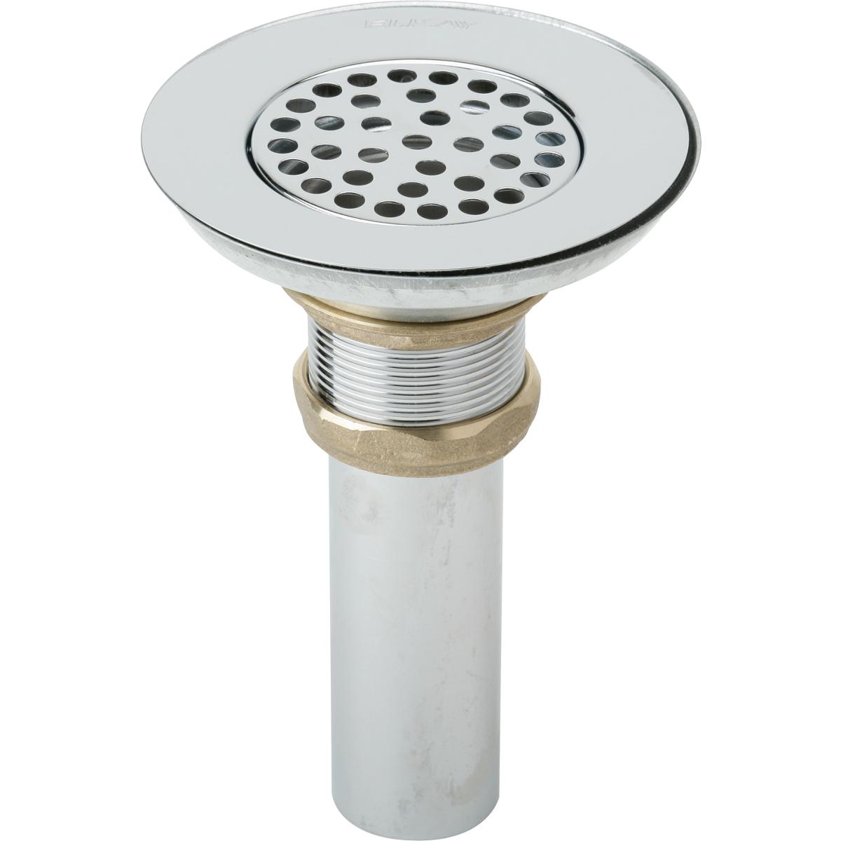 3-1/2 302 Stainless Steel Grid Drain With Brass Coupling