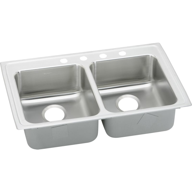33X19X5-1/2 Three Hole Double Bowl ADA Sink Stainless Steel