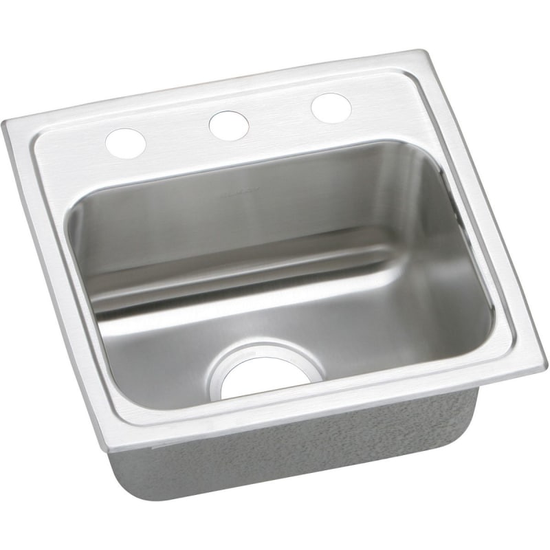 17" x 16" x 5-1/2" 3 Hole 1 Bowl ADA Stainless Steel Sink