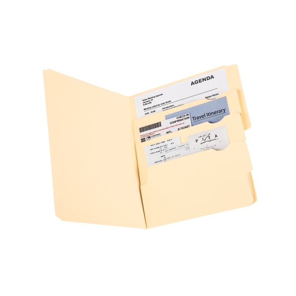 Divide it Up File Folder, Multi Section, 1/2 Cut Tab, Letter, Manila, 24 pack