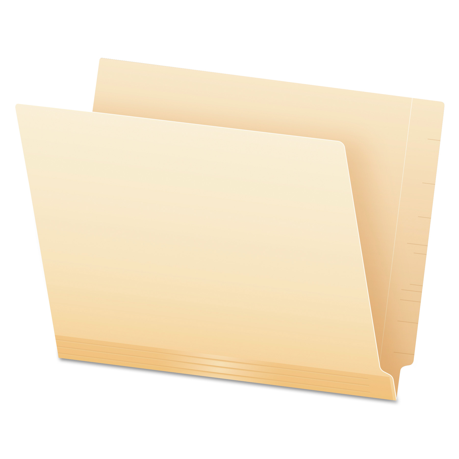 Laminate Spine Shelf File Folder, Straight Tab, 14 pt Manila, Letter, 50/Box