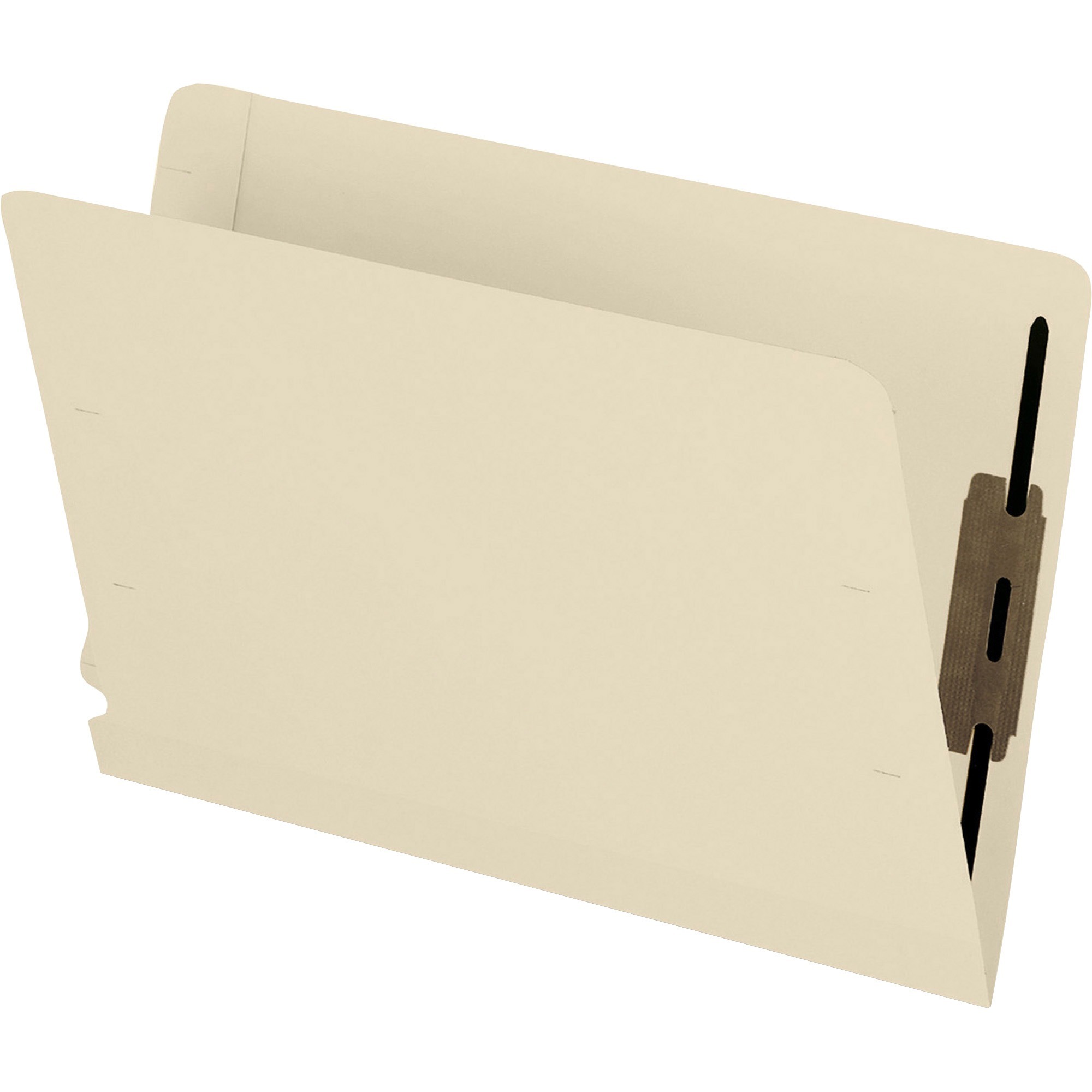 Laminated Spine End Tab Folder with 2 Fastener, 11 pt Manila, Letter, 50/Box