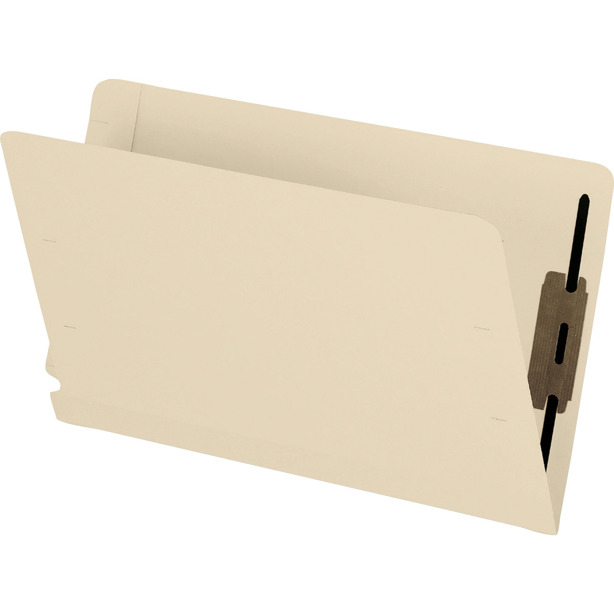 Laminated Spine End Tab Folder with 1 Fastener, 11 pt Manila, Legal, 50/Box