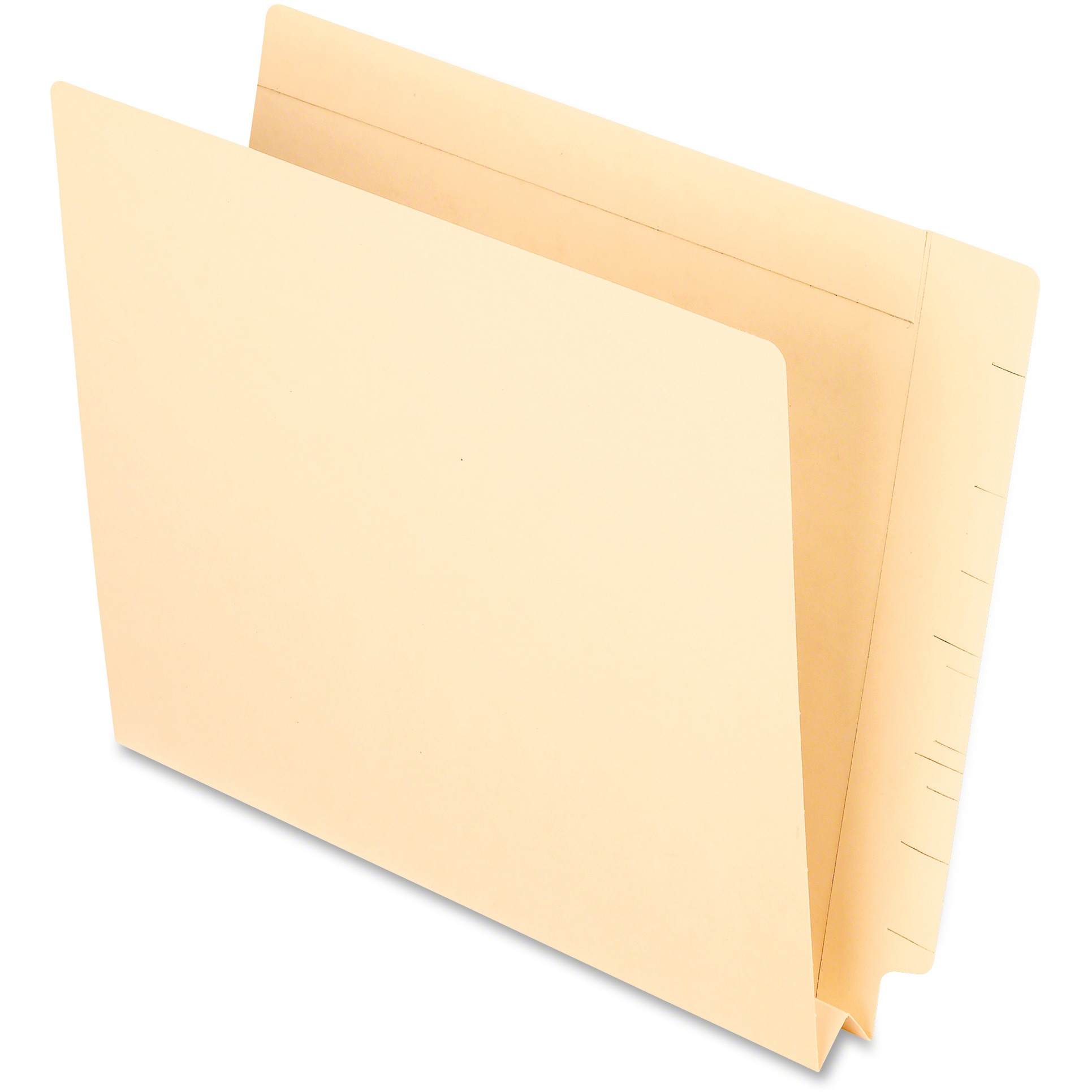 End Tab Expansion Folders, Straight Cut End Tab, Letter, Manila, 50/Box