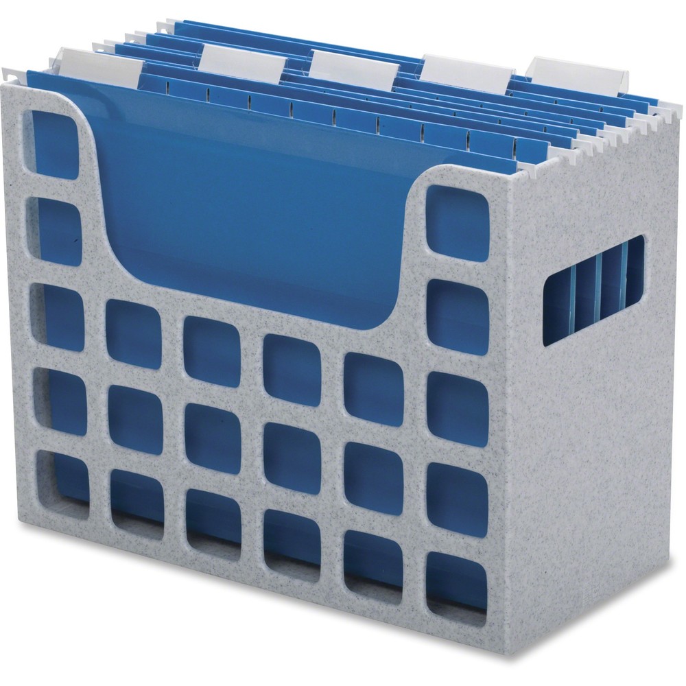 DecoFlex Desktop File w/Folders, Letter, Plastic, 12 1/4 x 6 x 9 1/2, Granite