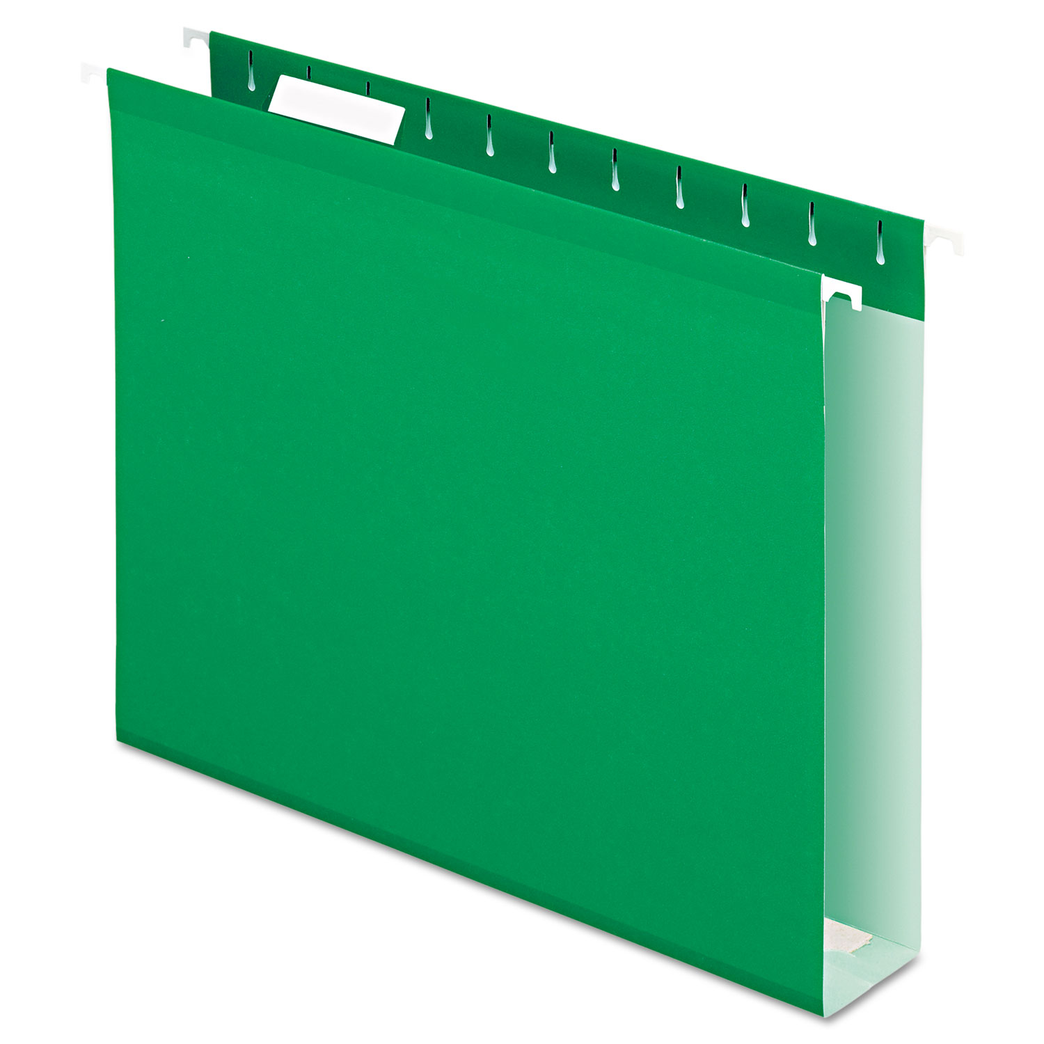 Reinforced 2" Extra Capacity Hanging Folders, Letter, Bright Green, 25/Box