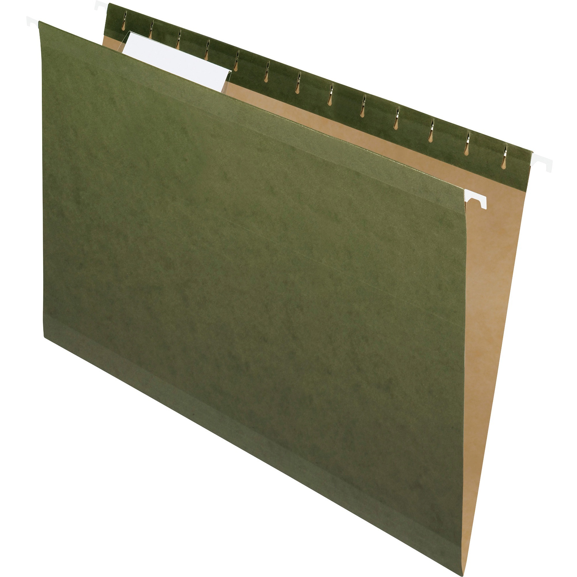Hanging File Folders, 1/3 Tab, Legal, Standard Green, 25/Box