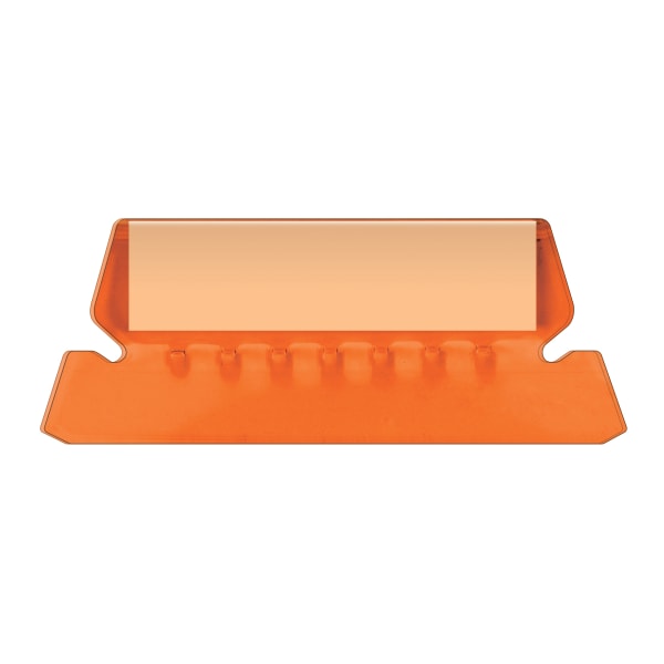 Hanging File Folder Tabs, 1/5 Tab, Two Inch, Orange Tab/White Insert, 25/Pack