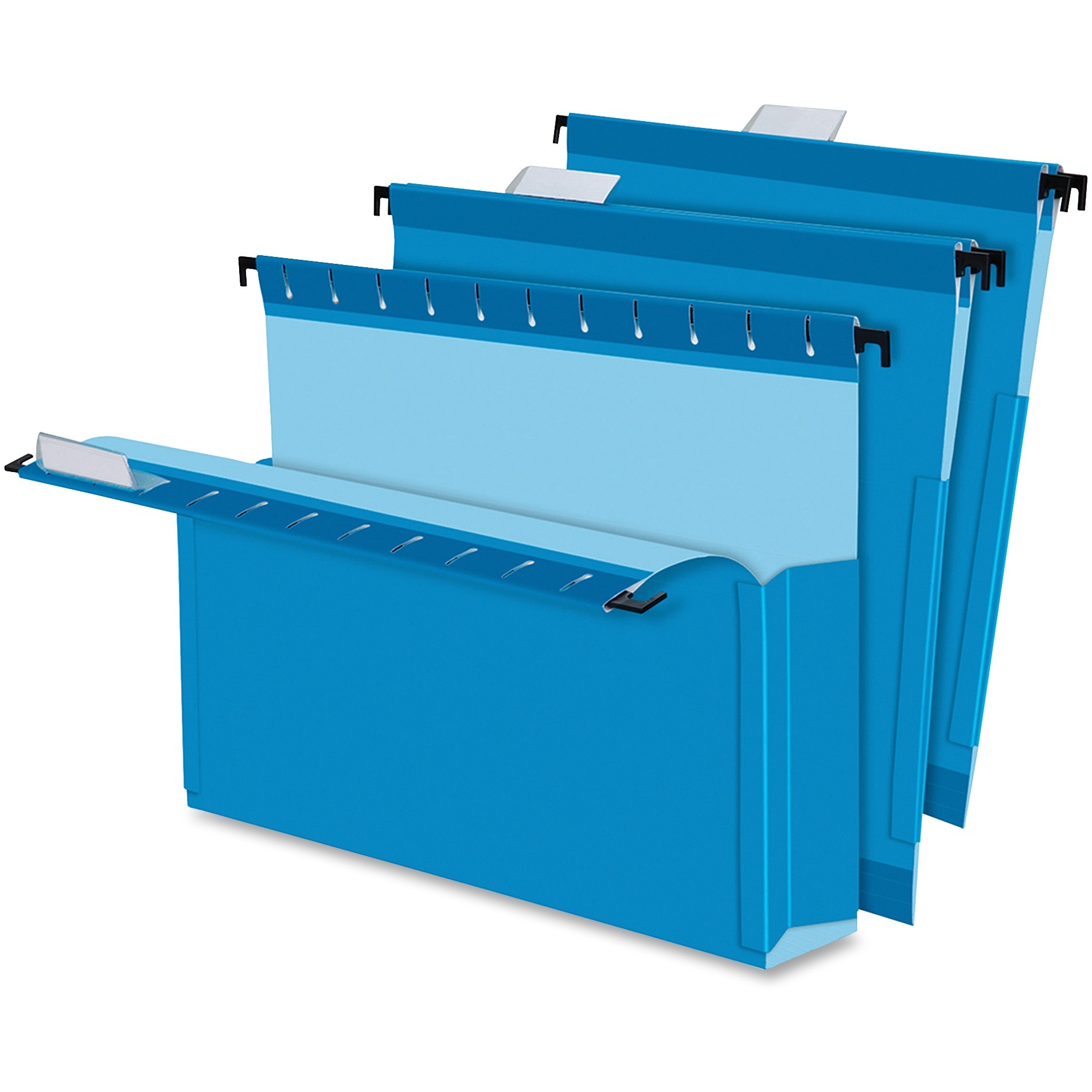 SureHook Reinforced Hanging Box Files, 3" Exp with Sides, Letter, Blue, 25/Box