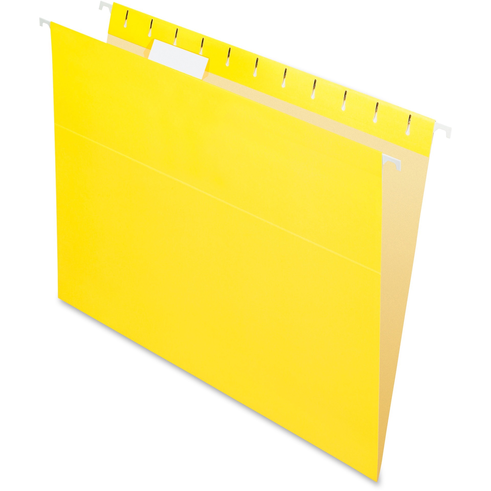 Colored Hanging Folders, 1/5 Tab, Letter, Yellow, 25/Box