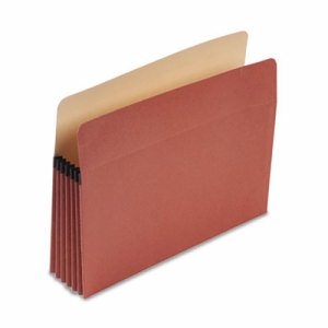 Earthwise 100% Recycled File Pocket, 5 1/4" Exp, Letter, Red Fiber