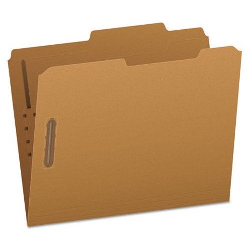 Kraft Fastener Folders, 2 Fasteners, 2/5 Right Tabs, Letter, 50/Box
