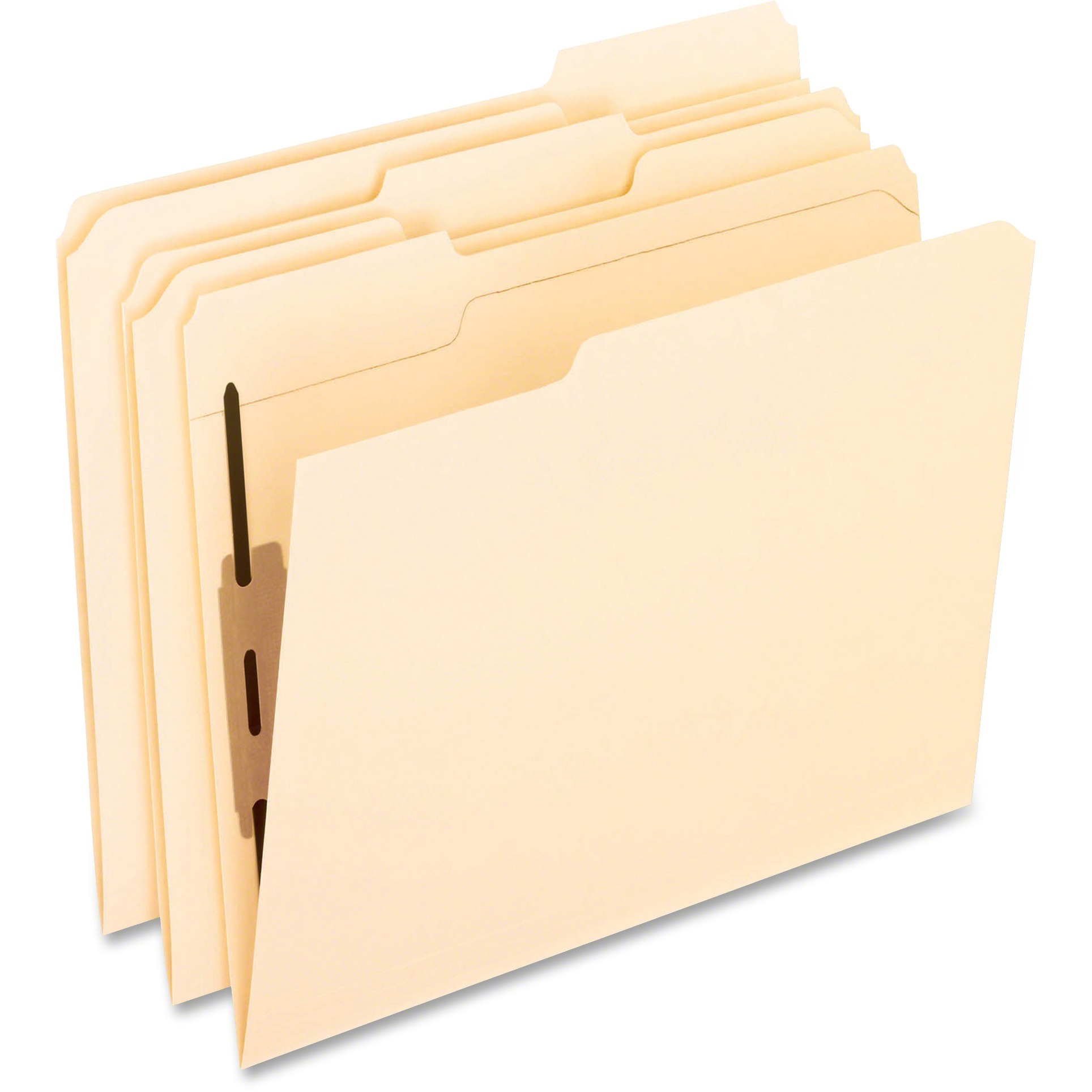 Folders with One Bonded Fastener, 1/3 Cut Top Tab, Letter, Manila, 50/Box