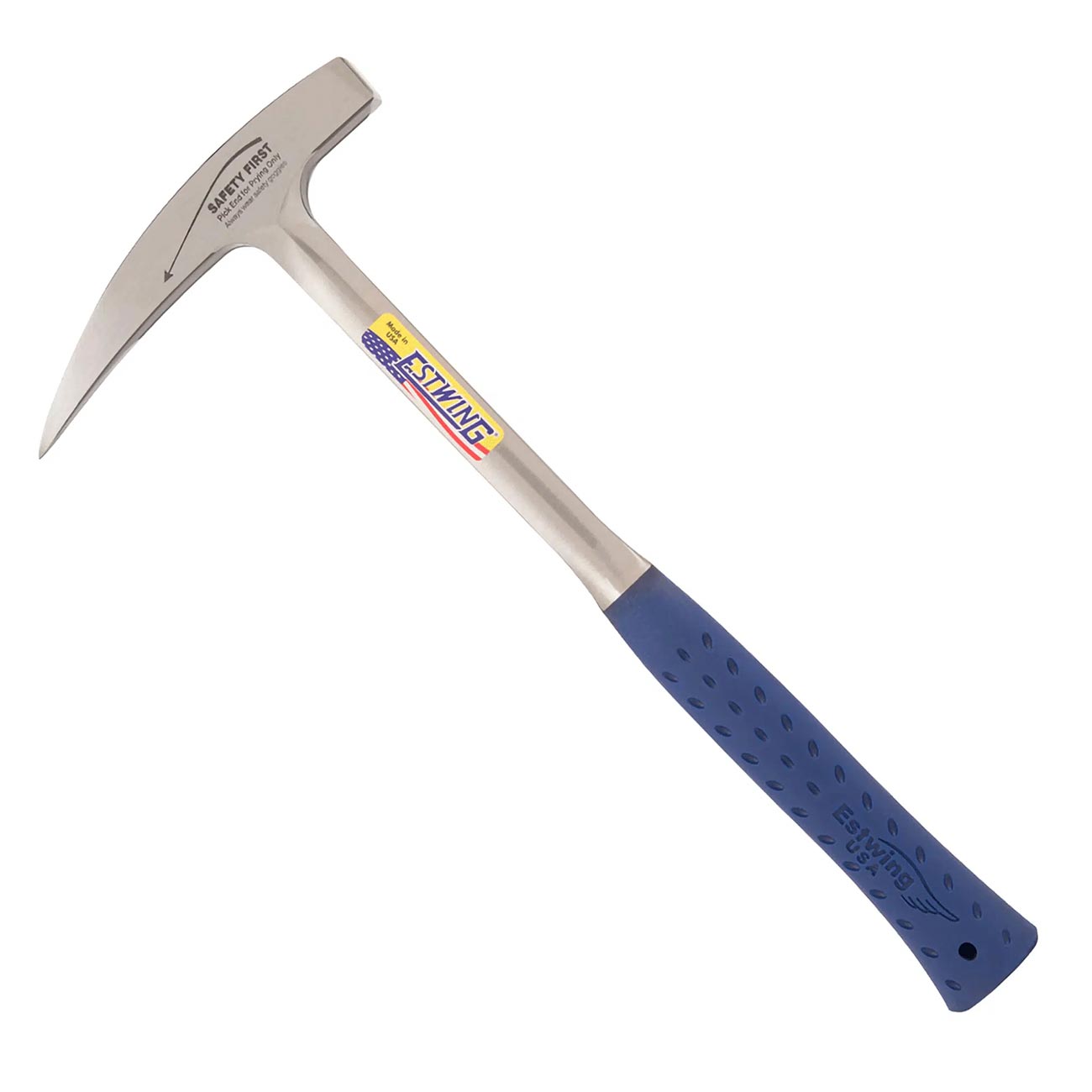 Estwing 22 oz. Pointed Tip Long Handle Rock Pick - Blue Shock Reduction Grip