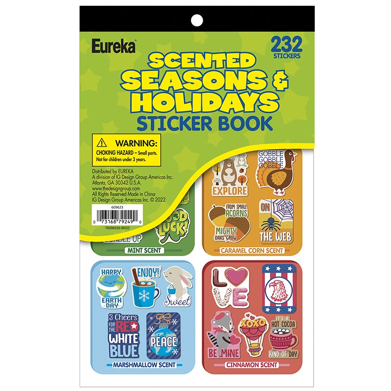 Seasons & Holidays Scented Stickerbook, 232 Stickers