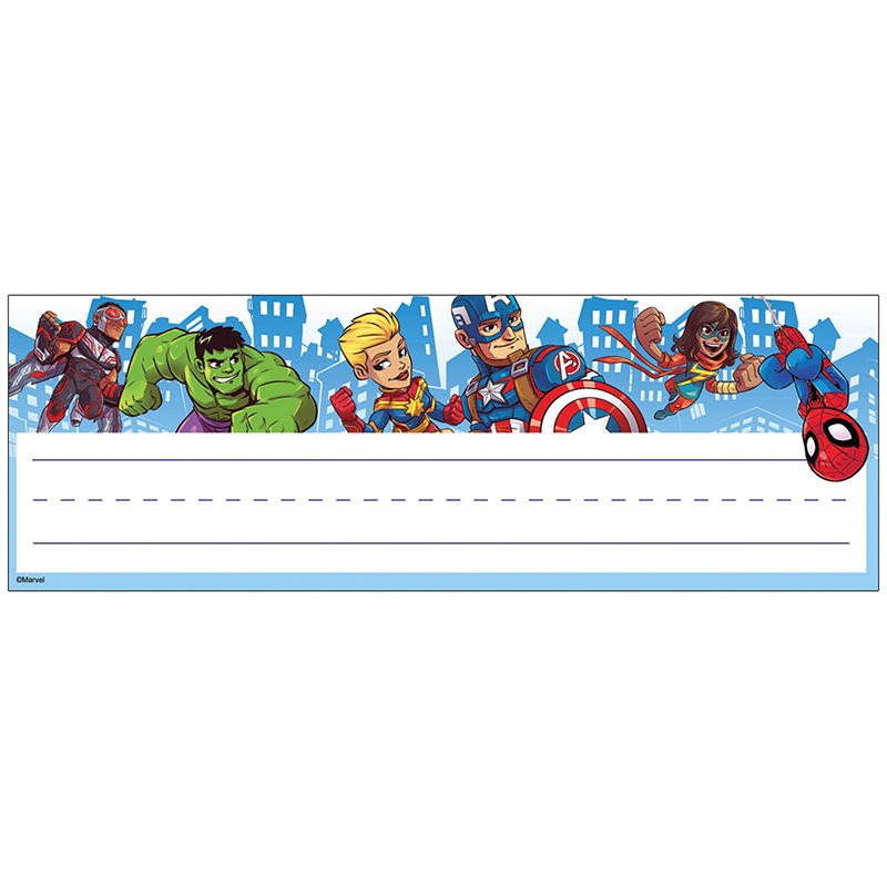 Marvel Super Hero Self-Adhesive Name Plates, Pack of 36