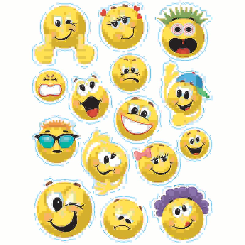 Emoticons Window Clings, 1 Sheet