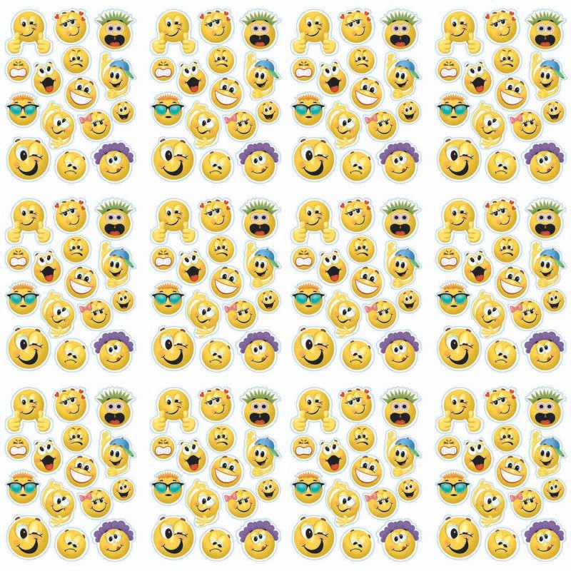 Emoticons Window Clings, 12 Sheets