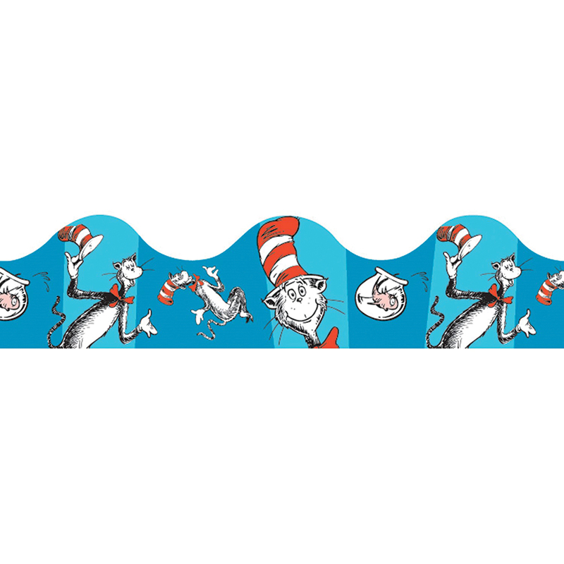 Cat in the Hat Blue Deco Trim, 37 Feet