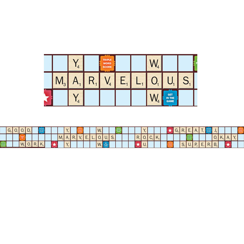 Scrabble Letters Extra Wide Die Cut Deco Trim, 37 Feet